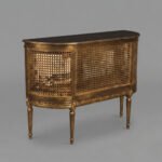 Antique Gold Demilune Cane Panel Chester