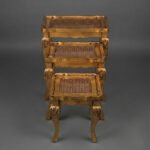 Vintage Gold Rattan Nesting Tables