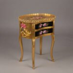 Gilded Floral Kidney Table