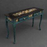 Emerald Distressed Wooden Console