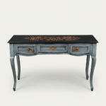 Grey & Black Floral Console Table