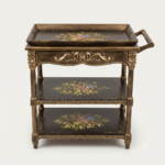 Antique Floral Trolley with Removable Tray
