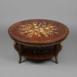 Classic Mahogany Center Table with Pierced Gallery Trim