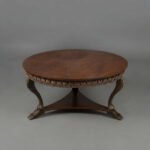 Classic Mahogany Center Table with Pierced Gallery Trim