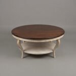 Walnut and Whitewashed Center Table