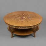 Natural Oak Floral Center Table