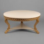 Cream and Gilded Gold Center Table
