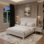 Modern White Reeded Panel Bedroom Set