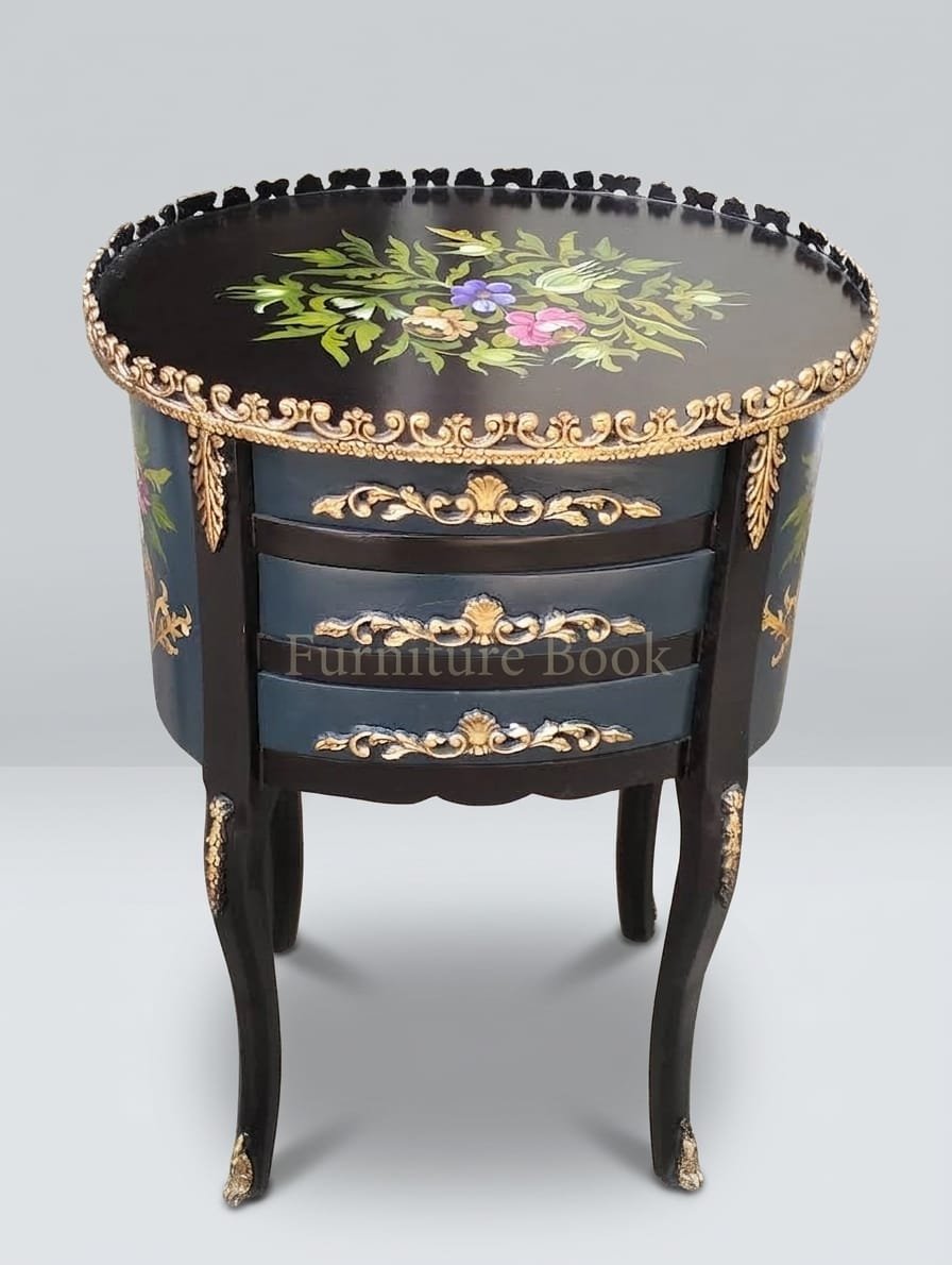 IMG-20260923-WA0007 Antique Black Oval Table - Image 1