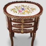 Elegant Antique Floral Oval Table
