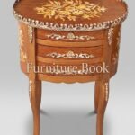 Floral Heirloom Wooden Oval Table