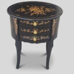 Vintage Floral French-Style Oval Table
