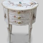 Vintage Floral Oval Table