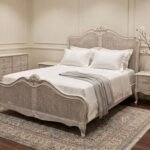 Vintage French Country Cane Panel Bed