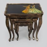 Black Base Sufi Dancing Theme Nest of Tables