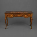 Vintage Walnut Marquetry Console Table