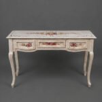 Distressed White Console Table