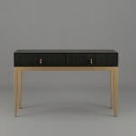 Black & Brass Fluted Console Table