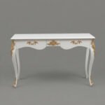 Classic White & Gold Ornate Console Table