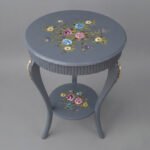 Vintage Grey Floral Coffee Table
