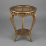 Antique Gold Floral Accent Coffee Table