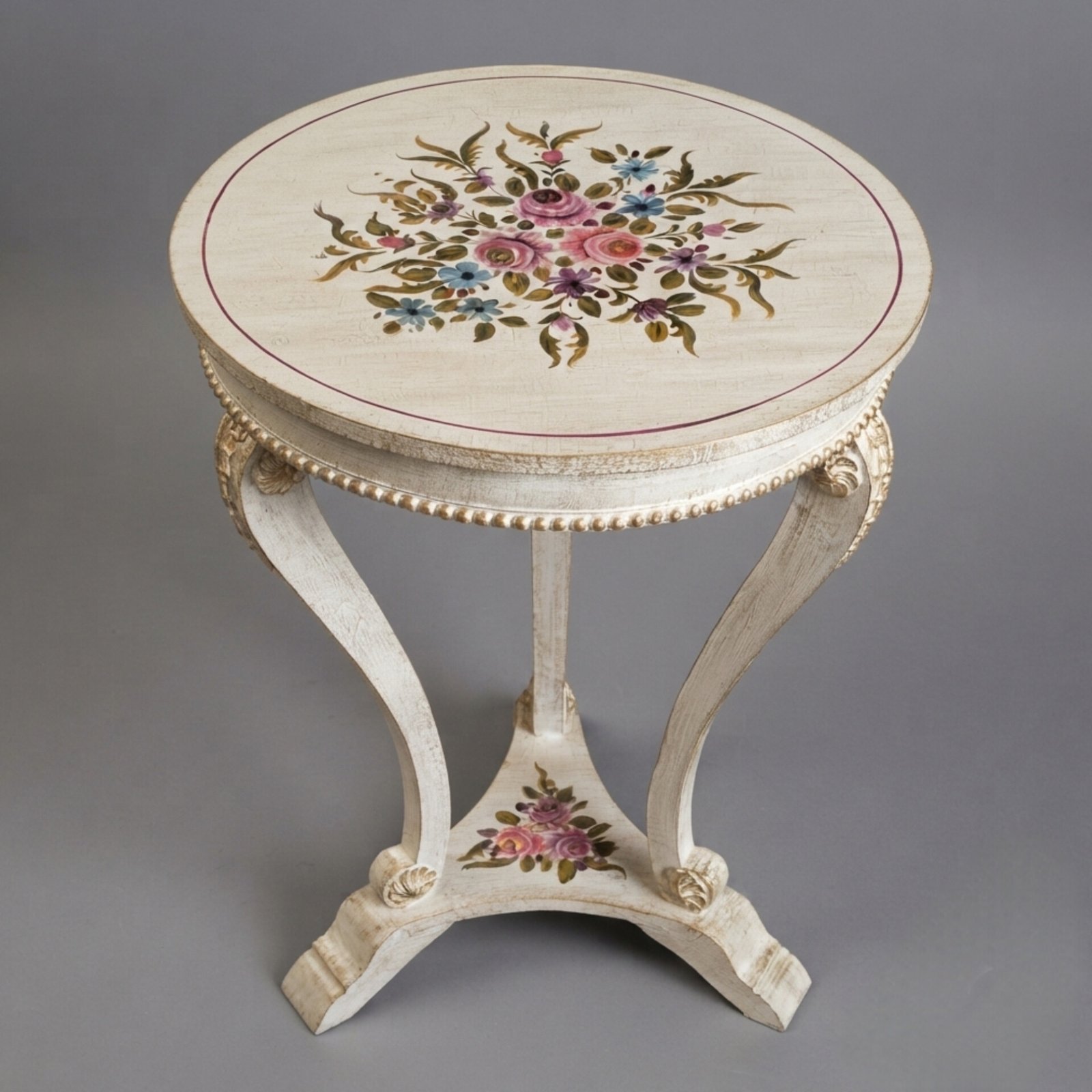InShot_20260902_102410800 Beautiful Floral Pedestal Coffee Table - Image 1