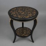 Elegant Black and Gold Damask Coffee Table