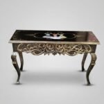 The Black Lacquer Chinoiserie Console Table